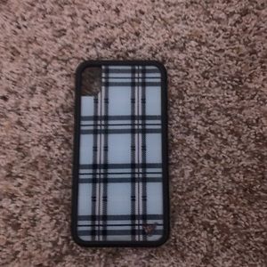 wildflower blue plaid xr case